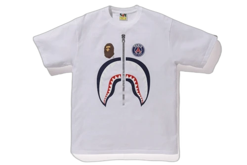 BAPE x PSG Shark Tee White