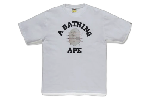 BAPE x Pusha T College Logo Tee White