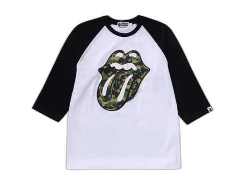 BAPE x Rolling Stones 3/4 Sleeve Tee Black