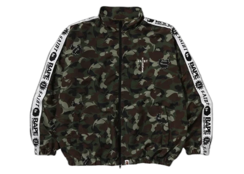 BAPE x Saint Mxxxxxx Heart Camo Track Jacket Olive