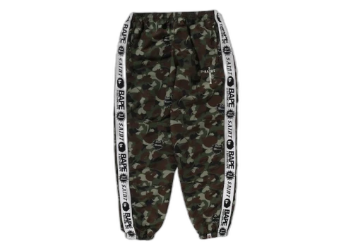 BAPE x Saint Mxxxxxx Heart Camo Track Pants Olive