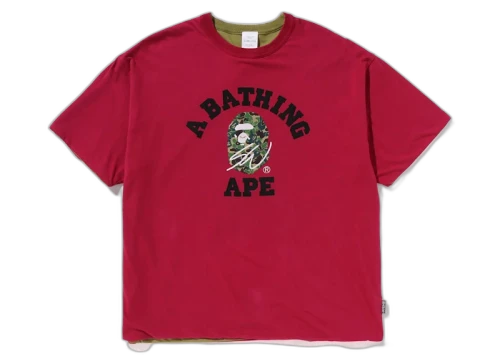 BAPE x Sean Wotherspoon Reversible Tee Burgundy