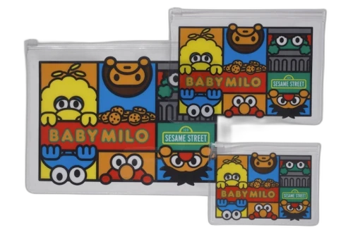 BAPE x Sesame Street PVC 3P Pouch Set Multi