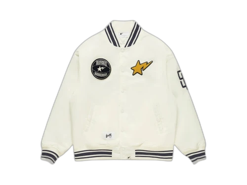 BAPE x Stadium Goods Varsity Jacket Ivory