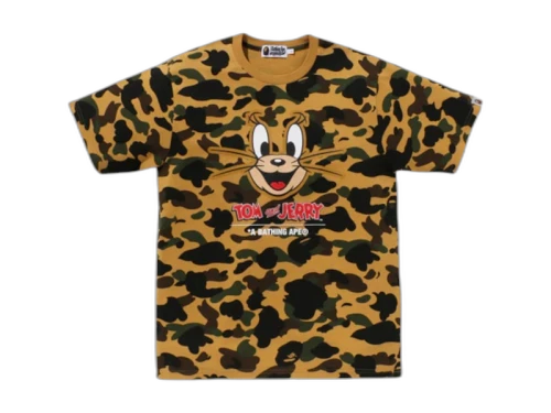 BAPE x Tom And Jerry 85th 1st Camo Tee Yellow