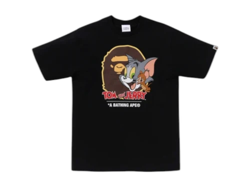 BAPE x Tom And Jerry 85th Ape Head I Tee Black