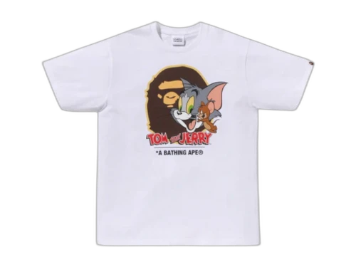 BAPE x Tom And Jerry 85th Ape Head I Tee White