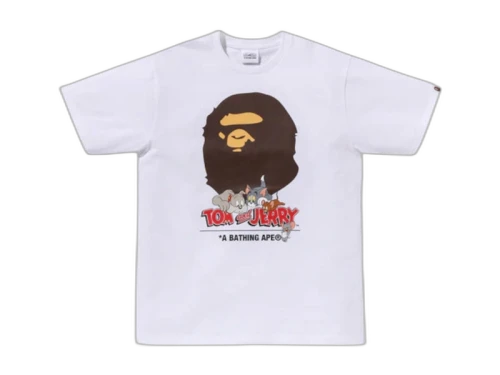 BAPE x Tom And Jerry 85th Ape Head II Tee White