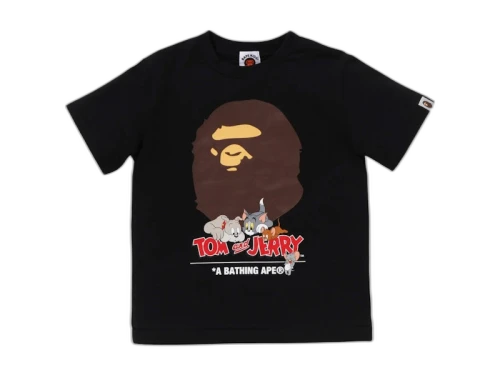 BAPE x Tom And Jerry Kids 85th Ape Head II Tee Black