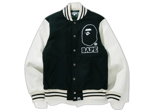 BAPE x Undefeated Varisty Jacket Green/White