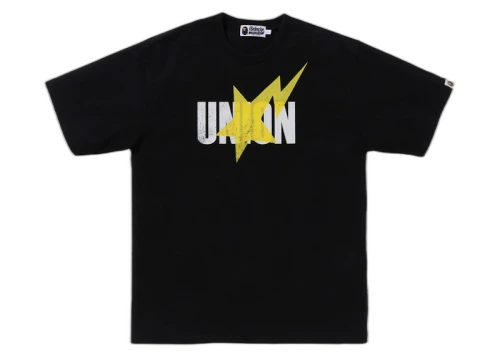 BAPE x Union Pigment Dyed Sta Tee Black
