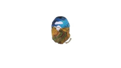 BAPE x Van Gogh Museum Ape Head Canvas Art II Tee White