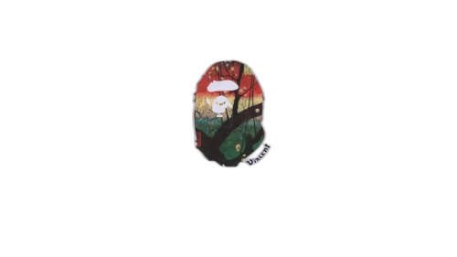 BAPE x Van Gogh Museum Ape Head Canvas Art IV Tee White