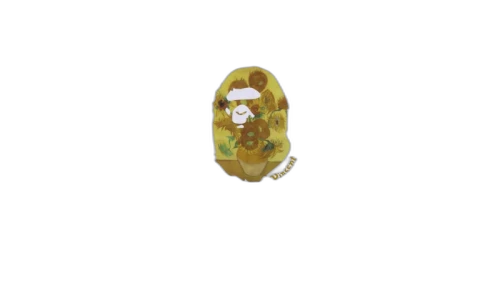 BAPE x Van Gogh Museum Ape Head Canvas Art V Tee White