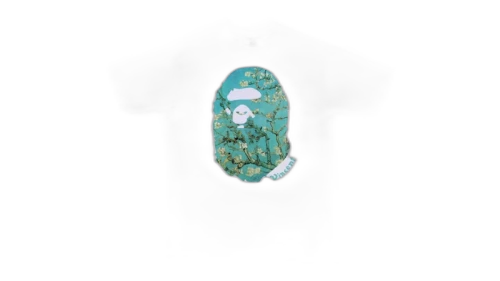 BAPE x Van Gogh Museum Ape Head Canvas Art VI Tee White