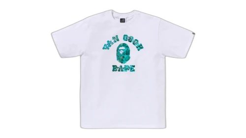 BAPE x Van Gogh Museum College Tee White