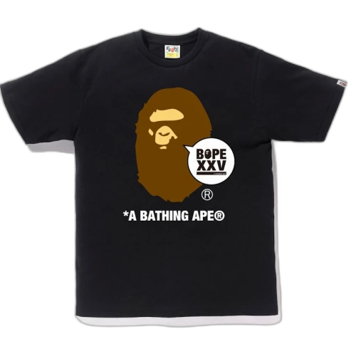 BAPE XXV Ape Head Tee Black