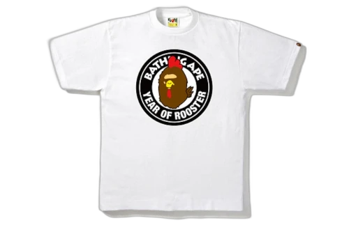 BAPE Year of Rooster BWS Tee White/Brown