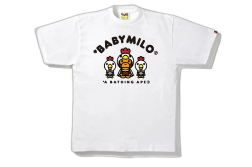 BAPE Year of Rooster Milo Tee White/Brown