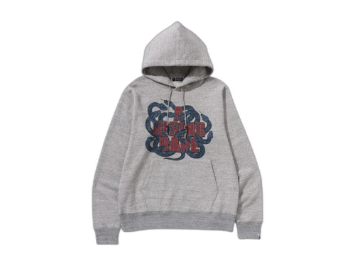 BAPE Year Of Snake Pullover Hoodie Grey