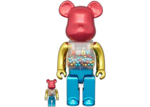 Bearbrick MCT COLOR CHROME Ver. 100% & 400% Set