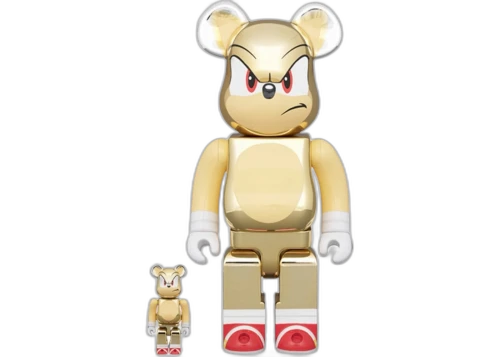 Bearbrick SUPER SONIC CHROME Ver. 100% & 400% Set
