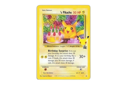 Birthday Pikachu-Holo 2021 Pokémon Celebrations Classic Collection Base Set #24/53 Ungraded