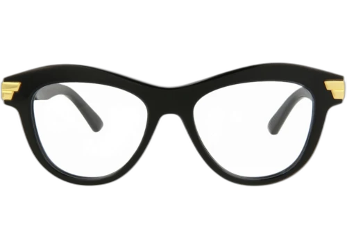 Bottega Veneta Cat Eye Frame Acetate Optical Frames BV1105O-30011027-001 Black Black Transparent