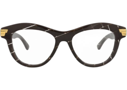 Bottega Veneta Cat Eye Frame Acetate Optical Frames BV1105O-30011027-003 Brown Brown Transparent