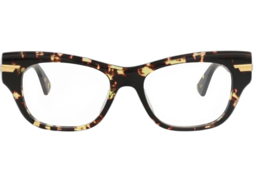 Bottega Veneta Cat Eye Frame Acetate Optical Frames BV1152O-30013163-002 Havana Havana Transparent