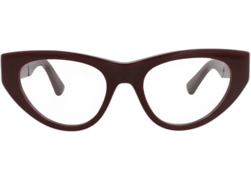 Bottega Veneta Cat Eye Frame Acetate Optical Frames BV1179O-30013668-003 Burgundy Burgundy Transparent