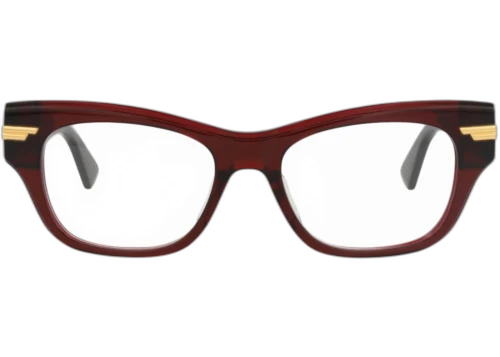 Bottega Veneta Cat Eye Frame Recycled Acetate Optical Frames BV1152O-30013163-003 Burgundy Burgundy Transparent