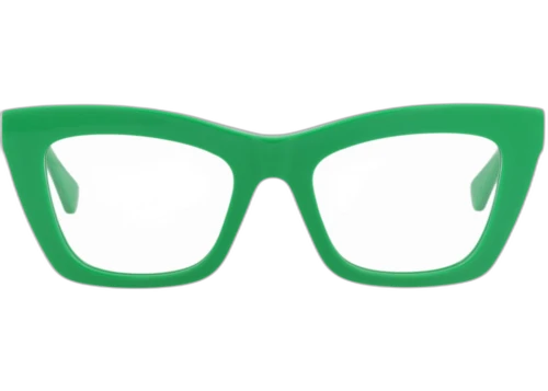 Bottega Veneta Cat Eye Frame Recycled Acetate Optical Frames BV1215O-30014259-003 Green Green Transparent