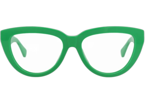 Bottega Veneta Cat Eye Frame Recycled Acetate Optical Frames BV1259O-30014567-003 Green Green Transparent