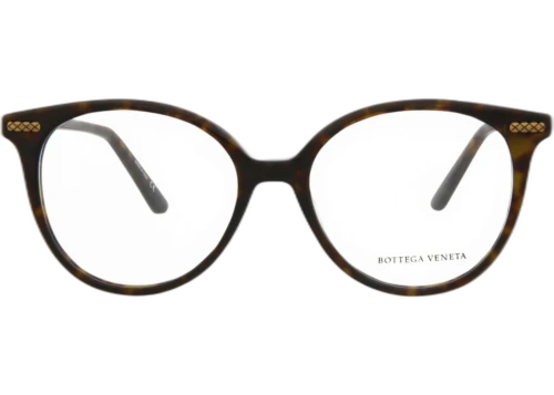 Bottega Veneta Round Acetate Optical Frames BV0105O-30001116-002 Avana Bronze Transparent