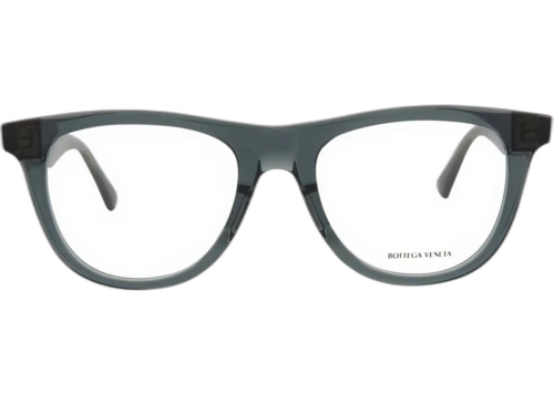 Bottega Veneta Round Frame Acetate Optical Frames BV1019O-30008311-004 Grey Grey Transparent