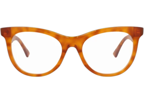 Bottega Veneta Round Frame Acetate Optical Frames BV1064O-30009035-003 Havana Havana Transparent