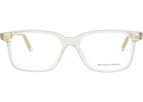 Bottega Veneta Square Frame Acetate Optical Frames BV1024O-30008301-005 Beige Beige Transparent