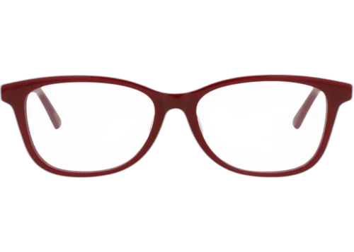 Bottega Veneta Square Frame Acetate Optical Frames BV1028OA-30008497-003 Burgundy Burgundy Transparent