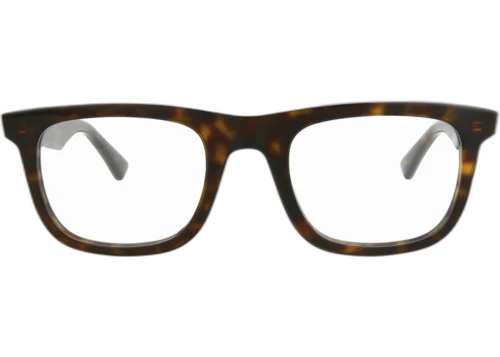 Bottega Veneta Square Frame Acetate Optical Frames BV1129O-30011519-002 Havana Havana Transparent