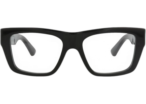 Bottega Veneta Square Frame Acetate Optical Frames BV1180O-30013669-001 Black Black Transparent
