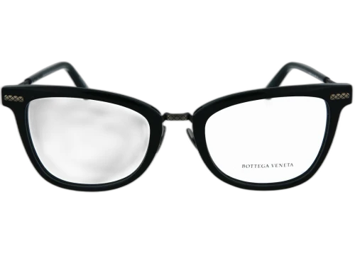 Bottega Veneta Square Frame Optical Glasses BV0104O-30001117-005 Shiny Black