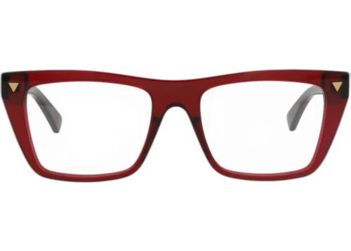 Bottega Veneta Square Frame Recycled Acetate Optical Frames BV1258O-30014564-003 Burgundy Burgundy Transparent