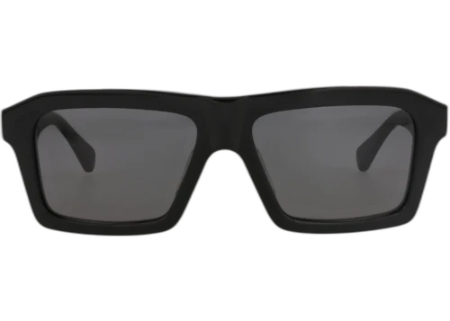 Bottega Veneta Square Frame Recycled Acetate Sunglasses BV1213S-30014256-001 Black Black Grey