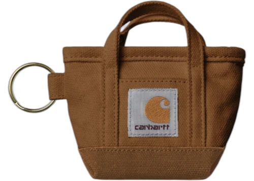 Carhartt WIP Mini Tote Bag Keychain Hamilton Brown