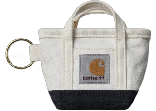 Carhartt WIP Mini Tote Bag Keychain Natural/Blue