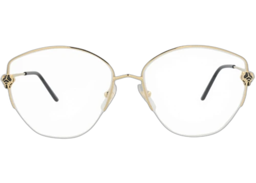 Cartier Photochromic Cat Eye Frame Metal Optical Frames CT0370O-30013741-001 Gold Gold Transparent