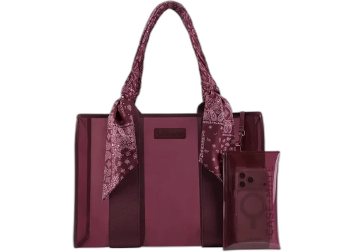 Case-Mate Canvas Tote Bag Ballet Pink Bow