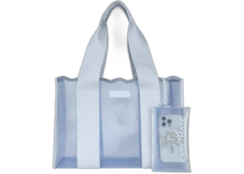 Case-Mate Jelly Tote Bag Carolina Blue Crochet Wave