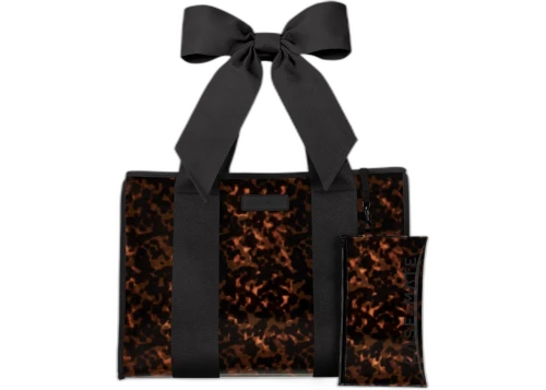 Case-Mate Jelly Tote Bag Espresso Polka Dot Bow